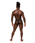 Male Power Sassy Lace Skirt Jock Black S/M - Image 2