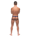 Male Power Diamond Mesh Jock Ring Blue S/M - Image 3