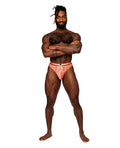 Male Power Rude Awakening Mesh Strap Thong Neon Orange S/M