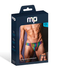 Male Power Pack & Play Thong w/Front Condom Pouch - Rainbow L/XL - Image 3