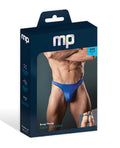Male Power Satin Bong Thong Blue S/M - Image 3