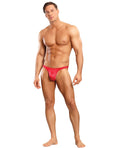 Male Power Satin Bong Thong Red L/XL