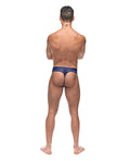 Male Power Diamond Mesh Bong Thong Blue L/XL - Image 3