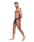 Male Power Diamond Mesh Bong Thong Blue S/M - Image 2