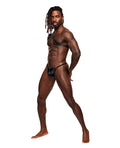 Male Power Zodiac PU Leather Shoulder Harness Black O/S - Image 3