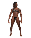 Male Power Libra PU Leather Chest Harness Black O/S