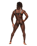Male Power Libra PU Leather Chest Harness Black O/S - Image 4