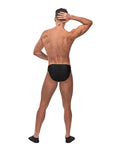 Male Power Male Power Nylon Spandex Pouchless Brief Black O/S - Image 3