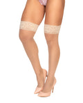 Mapale Mesh Thigh High Stockings Nude O/S