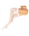 Mapale Sheer Thigh High Stockings White O/S - Image 3