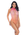 Mapale Floral Halter Ombre Bodysuit - Pink Ombre O/S