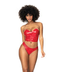 Mapale Wet Look Two in One Babydoll Red LG - Image 3