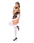 Mapale French Maid Underwire Dress, Apron, Head Band & Panty 5 pc Set - Black/White S/M - Image 2