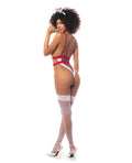 Mapale Sexy Nurse Bodysuit & Head Piece White/Red L/XL - Image 2