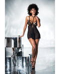 Mapale Mesh & Lace Two in One Teddy w/Detachable Skirt Black L/XL