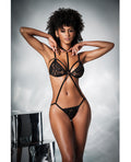 Mapale Mesh & Lace Two in One Teddy w/Detachable Skirt Black S/M - Image 3