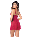Mapale Luxe Babydoll w/Adjustable Straps & G-String - Red S/M - Image 3