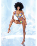 Mapale Embroidered Bralette & Strappy Panty Tuscany Multi-Color S/M