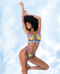 Mapale Embroidered Bralette & Strappy Panty Tuscany Multi-Color S/M - Image 2