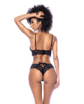 Mapale Night Butterfly Lace and Mesh 2 pc Set - Black S/M - Image 2