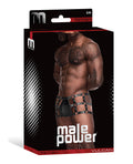 Male Power Fetish Vulcan Nylon Spandex Caged Short Black S/M - Image 4