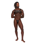 Male Power Leather Aries Single Ring Harness Black O/S