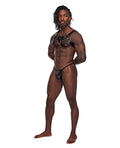 Male Power Leather Aries Single Ring Harness Black O/S - Image 2