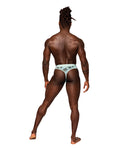 Male Power Sheer Prints Mesh Poly Spandex Thong Flamingo S/M - Image 2