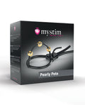 Mystim Mystim Pearly Pete Corona Strap w/Gold Balls - Black - Image 4