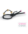Mystim Mystim Pearly Pete Corona Strap w/Gold Balls - Black - Image 2