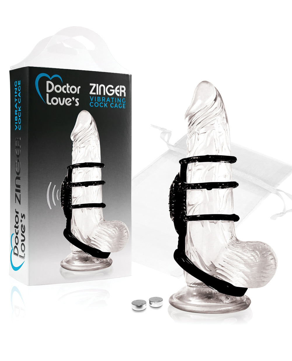 Doctor Love Doctor Love's Zinger Vibrating Cock Cage - Black