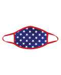 Neva Nude Neva Nude Murica USA Blue Star Mask w/100% Cotton Liner Red MD