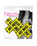 Neva Nude Neva Nude Blacklight Hot Mess X Pasties - Black/Yellow O/S