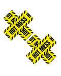 Neva Nude Neva Nude Blacklight Hot Mess X Pasties - Black/Yellow O/S - Image 2