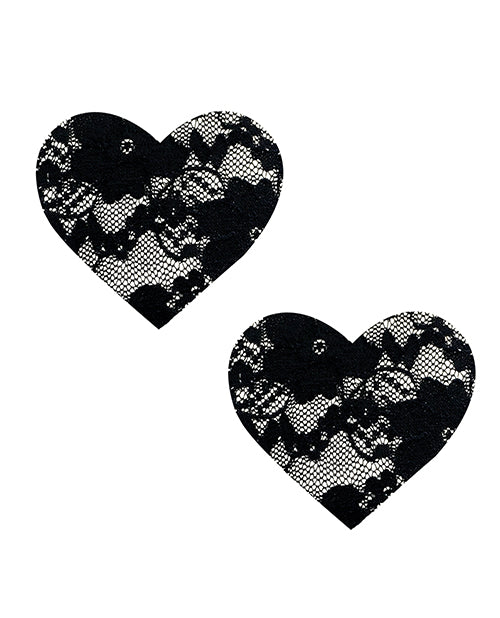 Neva Nude Neva Nude Lace Heart Pasties - Black O/S