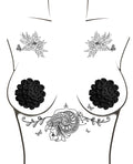 Neva Nude Neva Nude Burlesque Nightfall Roses Reusable Silicone Pasties- Black O/S - Image 2