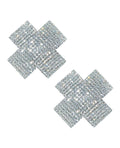 Neva Nude Neva Nude Cross Crystal Jewel Reusable Silicone Nipple Pasties - Clear O/S