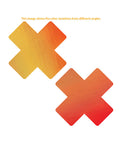 Neva Nude Chameleon Color Changing X Factor Pasties - Orange/Yellow (2)