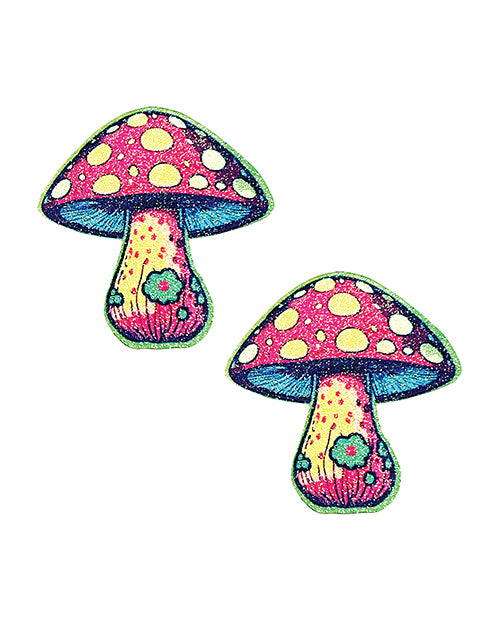 Neva Nude Neva Nude Glitter Shroom Pasties - Red Multi O/S