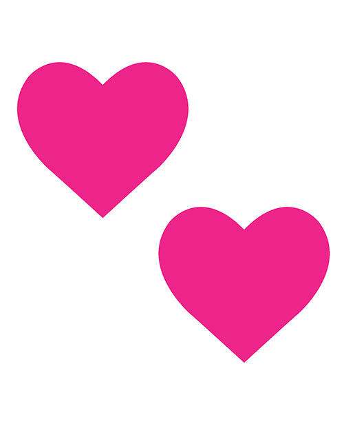 Neva Nude Neva Nude Temperature Reactive Heart Pasties - Neon Pink