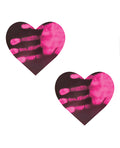 Neva Nude Neva Nude Temperature Reactive Heart Pasties - Neon Pink - Image 2