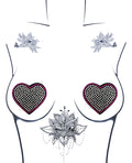Neva Nude Neva Nude Burlesque Heart N' Soul Crystal Heart Pasties - Pink/Clear O/S - Image 2