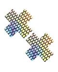 Neva Nude Neva Nude Mirrored Mayhem Holographic X Factor Pasties - Multi Color O/S - Image 2