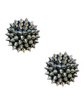 Neva Nude Neva Nude Burlesque Bowser Spike Pleather Reusable Silicone Pasties - Silver/Black O/S