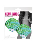 Neva Nude Neva Nude Sequins Sea Shells Under the Sea Pasties - Green/Blue O/S