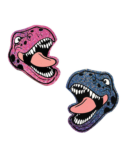 Neva Nude Neva Nude Black Light Dinosaur Pasties - Pink & Blue O/S