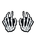 Neva Nude Holographic Skeleton Hands Pasties - White/Black O/S