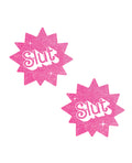 Neva Nude Neva Nude Glitter Slut Fun Pasties - Pink O/S - Image 2