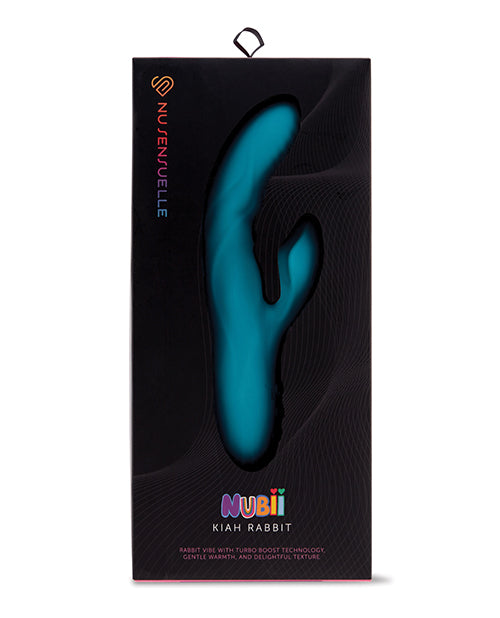 Nu Sensuelle Nu Sensuelle Nubii Kiah Turbo Boost & Heating Dual Stim Rabbit - Blue