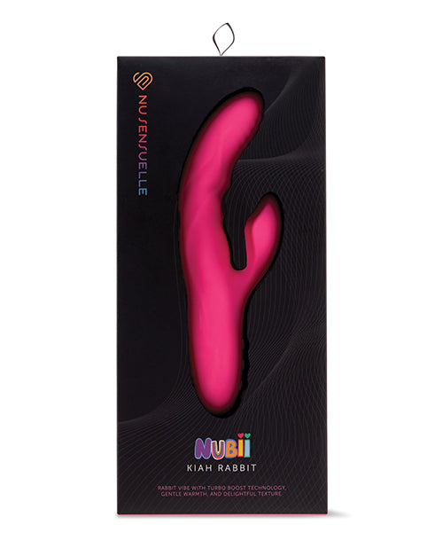 Nu Sensuelle Nu Sensuelle Nubii Kiah Turbo Boost & Heating Dual Stim Rabbit - Pink